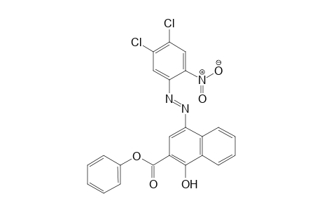 2-Naphthalenecarboxylic acid, 4-[2-(4,5-dichloro-2-nitrophenyl)diazenyl]-1-hydroxy-, phenyl ester