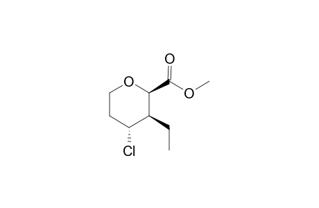 rel-(2R,3R,4R)-4-Chloro-2-carbomethoxy-3-ethylterahydropyran