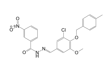 N'-((E)-{3-chloro-5-methoxy-4-[(4-methylbenzyl)oxy]phenyl}methylidene)-3-nitrobenzohydrazide