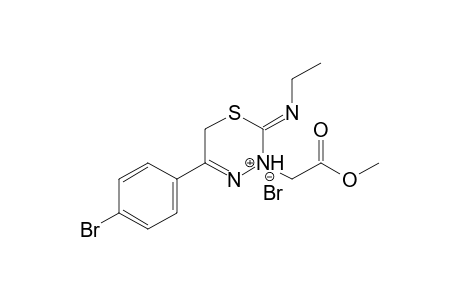 3-Methoxycarbonylmethyl-5-(4-bromophenyl)-2-ethylimino-3,6-dihydro-2H-1,3,4-thiadiazinium bromide