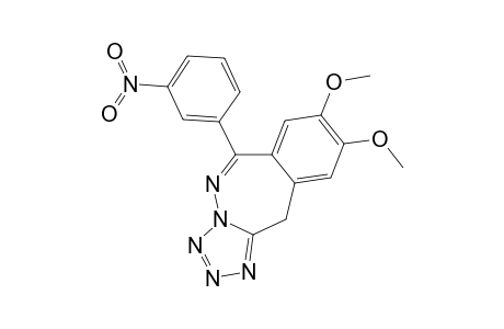 8,9-DIMETHOXY-6-(3'-NITROPHENYL))-11H-TETRAZOLO-[1,5-C]-[2,3]-BENZODIAZEPINE