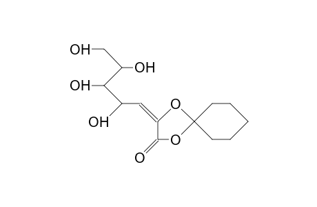 (4R,5S,6R)-4,5,6,7-Tetrahydroxy-pentylidenecyclohexane-spiro-2'-(1',3'-dioxolan)-4'-one