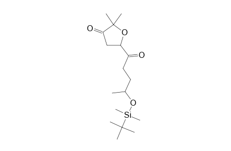 2,2-Dimethyltetrahydrofuran-3-one, 5-[4-(t-butyldimethylsilyloxy)pentanoyl]-