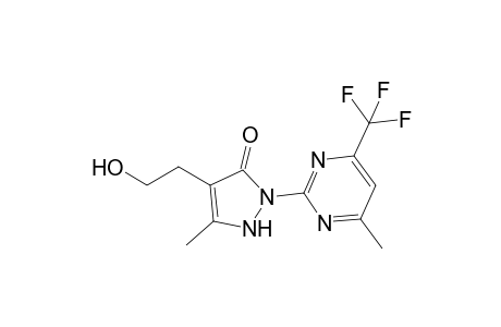 4-(2-hydroxyethyl)-5-methyl-2-[4-methyl-6-(trifluoromethyl)-2-pyrimidinyl]-1H-pyrazol-3-one