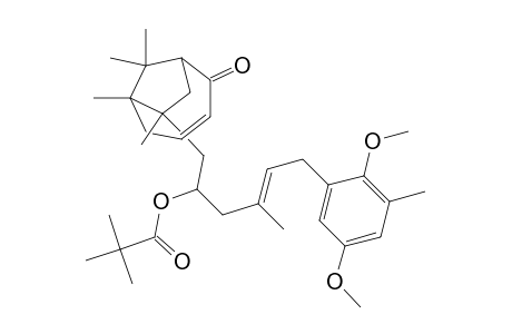 7-[4-Methyl-6-[(2,5-dimethoxy-3-methyl)phenyl]-2-(pivaloyloxy)hex-4-en-1-yl]-6,7,9,9-tetramethylbicyclo[4.2.1]non-3-en-2-one