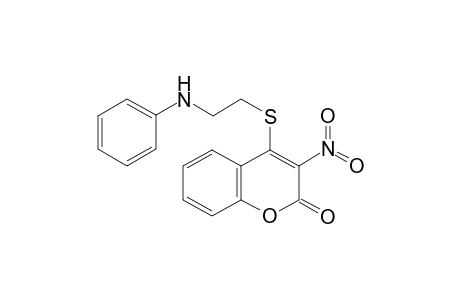 4-[(2-Anilinoethyl)sulfanyl]-3-nitro-2H-chromen-2-one