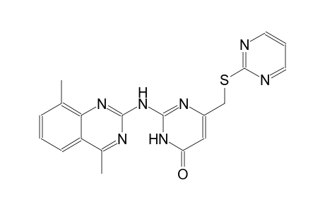 4(3H)-pyrimidinone, 2-[(4,8-dimethyl-2-quinazolinyl)amino]-6-[(2-pyrimidinylthio)methyl]-