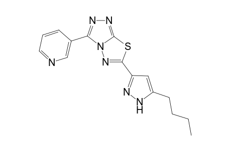 [1,2,4]Triazolo[3,4-b][1,3,4]thiadiazole, 6-(5-butyl-1H-pyrazol-3-yl)-3-(3-pyridinyl)-