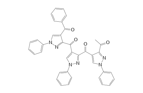 1-{4-[4-(4-benzoyl-1-phenyl-1H-pyrazole-3-carbonyl)-1-phenyl-1H-pyrazole-3-carbonyl]-1-phenyl-1H-pyrazol-3-yl}-ethanone