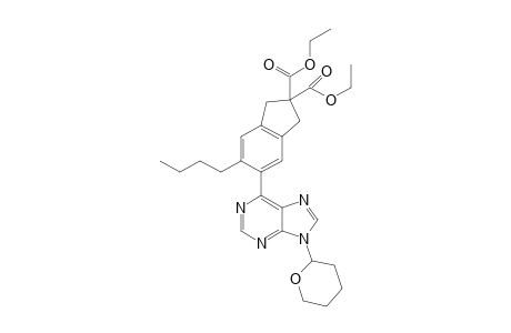 5-Butyl-6-(9-tetrahydropyran-2-ylpurin-6-yl)indane-2,2-dicarboxylic acid diethyl ester