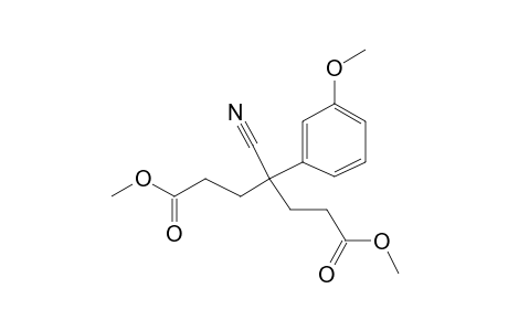 Methyl 4-cyano-4-(m-methoxyphenyl)pimelate