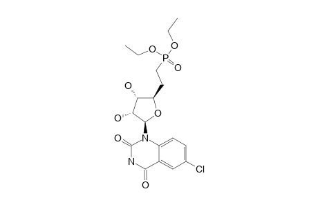 DIETHYL-[2-[(2R,3S,4R,5R)-5-(6-CHLORO-2,4-DIOXO-3,4-DIHYDROQUINAZOLIN-1(2H)-YL)-3,4-DIHYDROXY-TETRAHYDROFURAN-2-YL]-ETHYL]-PHOSPHONATE