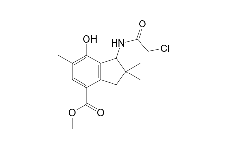 1-[(2-chloro-1-oxoethyl)amino]-7-hydroxy-2,2,6-trimethyl-1,3-dihydroindene-4-carboxylic acid methyl ester