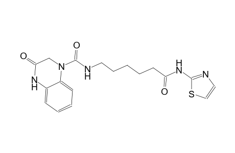 1(2H)-quinoxalinecarboxamide, 3,4-dihydro-3-oxo-N-[6-oxo-6-(2-thiazolylamino)hexyl]-