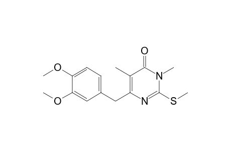 3,5-Dimethyl-2-(methylthio)-6-veratryl-pyrimidin-4-one