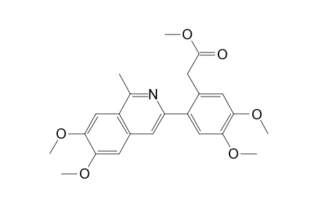 2-[2-(6,7-dimethoxy-1-methyl-3-isoquinolinyl)-4,5-dimethoxyphenyl]acetic acid methyl ester