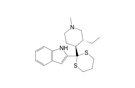 trans-3-ethyl-4-[2-(2-indolyl)-1,3-dithian-2-yl]-1-methylpiperidine
