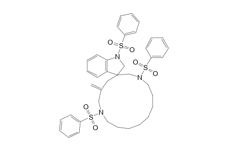 Spiro[N-(Phenylsulfonyl)-2,3-dihydroindole-3,3'-5'-methylene-1',7'-di(phenylsulfonyl)-1','7'-diazacyclopentadecane]