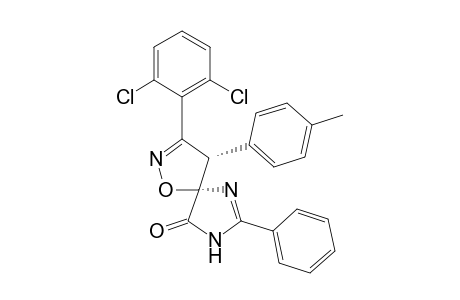 1-Oxa-2,6,8-triazaspiro[4.4]nona-2,6-dien-9-one, 3-(2,6-dichlorophenyl)-4-(4-methylphenyl)-7-phenyl-, cis-
