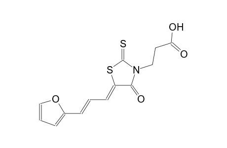 3-{(5Z)-5-[(2E)-3-(2-furyl)-2-propenylidene]-4-oxo-2-thioxo-1,3-thiazolidin-3-yl}propanoic acid