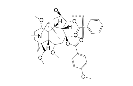 16-DEMETHOXY-15,16-DIDEHYDRO-8-P-ANISYL-14-BENZOYLDELPHONINE