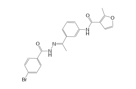 N-{3-[(1E)-N-(4-bromobenzoyl)ethanehydrazonoyl]phenyl}-2-methyl-3-furamide