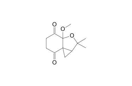 (1aRS,3aSR,7aSR)-3a-methoxy-2,2-dimethyl-5,6-dihydro-1H,5H-cyclopropa[c]benzofuran-4,7(3aH,6H)-dione