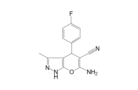 6-Amino-4-(4-fluorophenyl)-3-methyl-1,4-dihydropyrano[2,3-c]pyrazole-5-carbonitrile