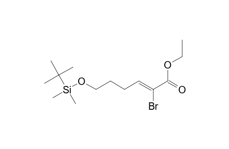 2-Hexenoic acid, 2-bromo-6-[[(1,1-dimethylethyl)dimethylsilyl]oxy]-, ethyl ester, (Z)-