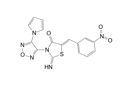 (5Z)-2-imino-5-[(3-nitrophenyl)methylidene]-3-[4-(1H-pyrrol-1-yl)-1,2,5-oxadiazol-3-yl]-1,3-thiazolidin-4-one