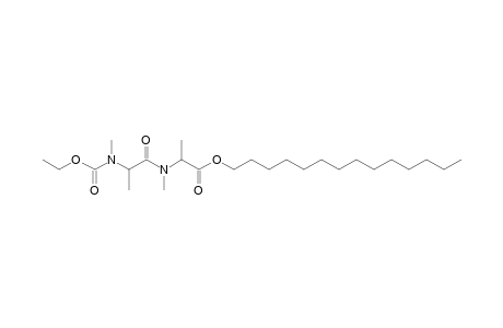 Alanylalanine, N,N'-dimethyl-N-ethoxycarbonyl-, tetradecyl ester