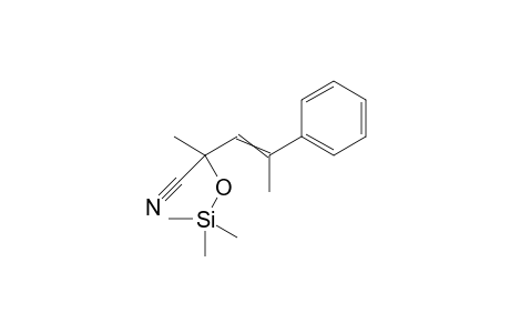 2,3-Dimethyl-4-phenyl-2-(trimethylsiloxy)-3-butenenitrile