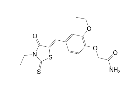 2-{2-ethoxy-4-[(Z)-(3-ethyl-4-oxo-2-thioxo-1,3-thiazolidin-5-ylidene)methyl]phenoxy}acetamide