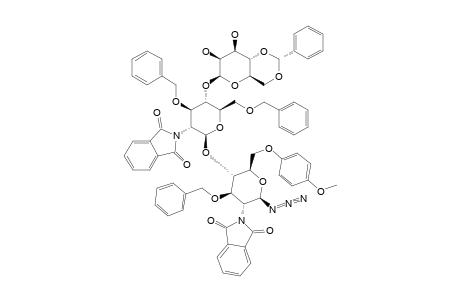 #B;4,6-O-BENZYLIDENE-BETA-D-MANNOPYRANOSYL-(1->4)-3,6-DI-O-BENZYL-2-DEOXY-2-PHTHALIMIDO-BETA-D-GLUCOPYRANOSYL-(1->4)-3-O-BENZYL-2-DEOXY-6-O-(PARA-METHOXYPHENYL