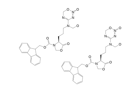 (4S)-4-[4-[4-HYDROXYMETHYLIMINO-2-OXY-4H-(1,2,3,5)-OXATRIAZIN-5-YL]-PROPYL]-OXAZOLIDIN-5-ONE-3-CARBOXYLIC-ACID-9H-FLUOREN-9-YLMETHYLESTER
