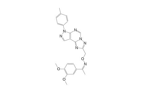 (1Z)-1-(3,4-dimethoxyphenyl)ethanone O-{[7-(4-methylphenyl)-7H-pyrazolo[4,3-e][1,2,4]triazolo[1,5-c]pyrimidin-2-yl]methyl}oxime