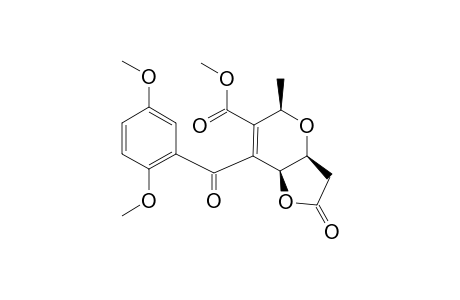METHYL-(3AS,5R,7AS)-7-(2,5-DIMETHOXYBENZOYL)-5-METHYL-2-OXO-3,3A,5,7A-TETRAHYDRO-2H-FURO-[3,2-B]-PYRAN-6-CARBOXYLATE