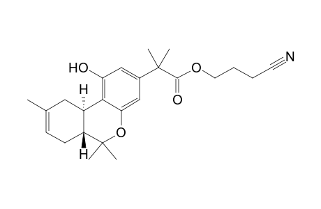 2-[(6aR,10aR)-6a,7,10,10a-Tetrahydro-1-hydroxy-6,6,9-trimethyl-6H-dibenzo[b,d]pyran-3-yl]-2-methyl-propanoic Acid 3-Cyano-propyl Ester