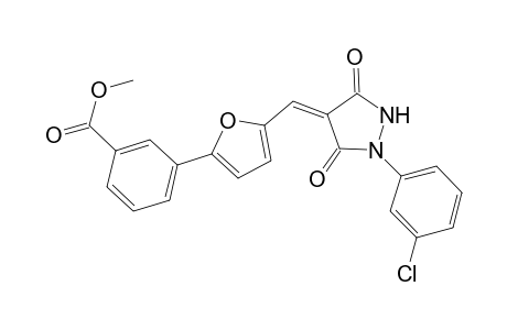 3-[5-[(Z)-[1-(3-chlorophenyl)-3,5-diketo-pyrazolidin-4-ylidene]methyl]-2-furyl]benzoic acid methyl ester