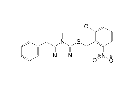 4H-1,2,4-triazole, 3-[[(2-chloro-6-nitrophenyl)methyl]thio]-4-methyl-5-(phenylmethyl)-