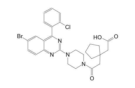 cyclopentaneacetic acid, 1-[2-[4-[6-bromo-4-(2-chlorophenyl)-2-quinazolinyl]-1-piperazinyl]-2-oxoethyl]-