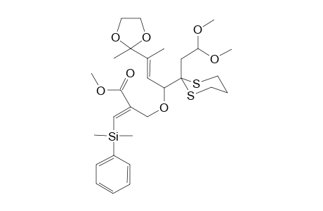 (E)-2-[[(E)-1-[2-(2,2-dimethoxyethyl)-1,3-dithian-2-yl]-3-(2-methyl-1,3-dioxolan-2-yl)but-2-enoxy]methyl]-3-[dimethyl(phenyl)silyl]-2-propenoic acid methyl ester