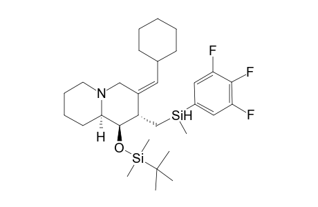 (1R*,2R*,10R*,3E)-3-(Cyclohexylmethylene)-2-[(3,4,5-trifluorophenyl)methylsilyl]methyl-1-(tert-butyldimethylsilyloxy)octahydroquinolizidine