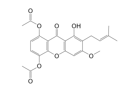 1-Hydroxy-5,8-diacetoxy-3-methoxy-2-(3'-methyl-but-2'-enyl)-xanthone