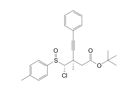 (3R*,4R*,S*)-tert-Butyl 3-[chloro(p-tolylsulfinyl)methyl]-3-methyl-5-phenylpent-4-ynoate