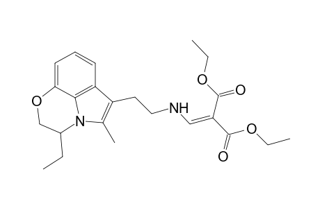 Propanedioic acid, [[[2-(3-ethyl-2,3-dihydro-5-methylpyrrolo[1,2,3-de]-1,4-benzoxazin-6-yl)ethyl]amino]methylene]-, diethyl ester, (.+-.)-