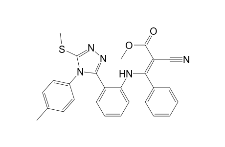 2-Propenoic acid, 2-cyano-3-[[2-[4-(4-methylphenyl)-5-(methylthio)-4H-1,2,4-triazol-3-yl]phenyl]amino]-3-phenyl-, methyl ester
