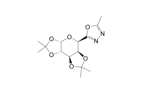 5-METHYL-2-[5'-(1',2':3',4'-DI-O-ISOPROPYLIDENE-BETA-L-ARABINOPYRANOSYL)]-1,3,4-OXADIAZOLE