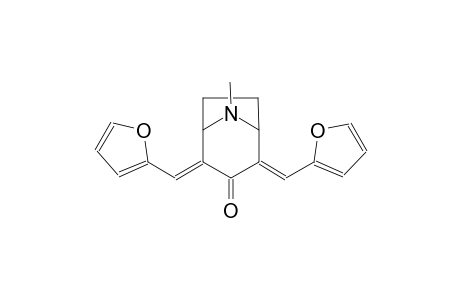 8-azabicyclo[3.2.1]octan-3-one, 2,4-bis(2-furanylmethylene)-8-methyl-, (2E,4E)-