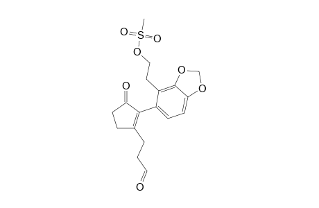2-[2'-(2-mesyloxy)ethyl)-4',5'-(methylenedioxy)phenyl]-3-(2-formylethyl)-2-cyclopenten-1-one